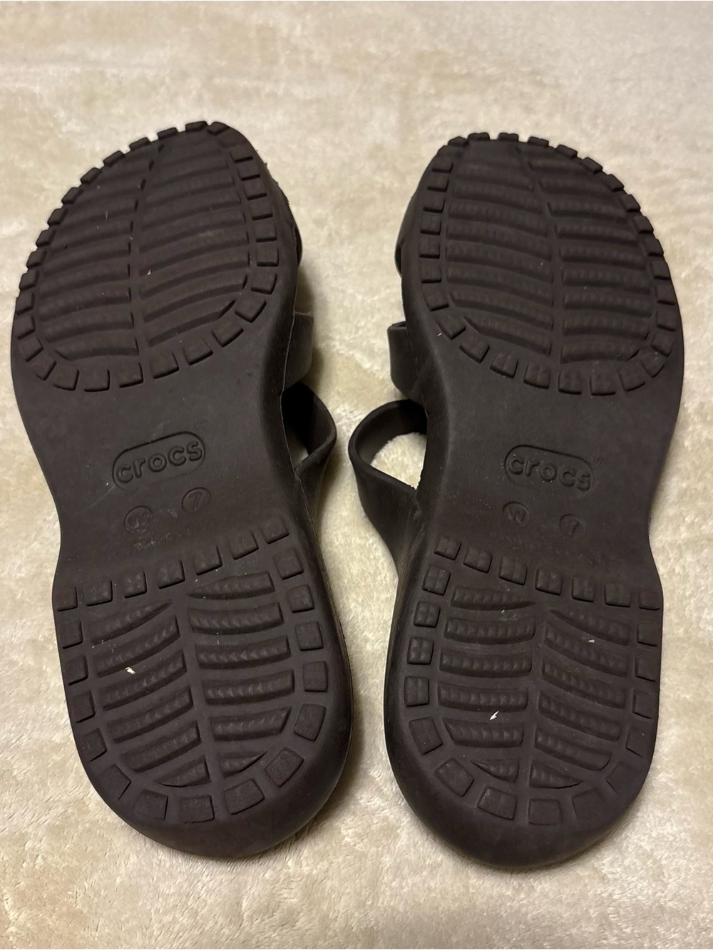 CROCS Brown Women's Slide Sandals - Picture 5 of 6